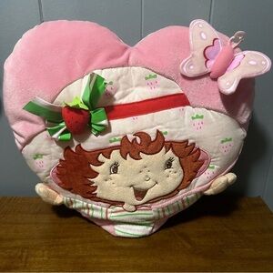 Vintage Strawberry Shortcake pillow 12.5” x 14” polyester fiber Franco Mfg Co